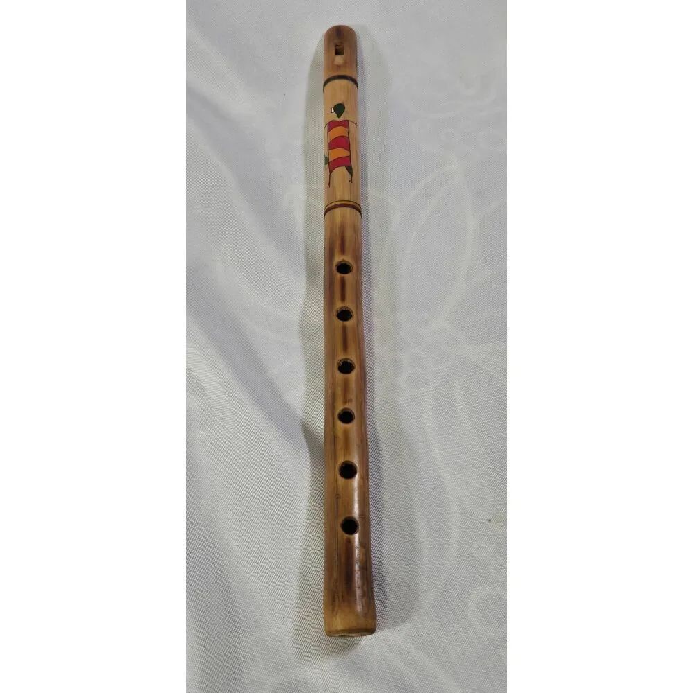 Handmade Bamboo Quena Flute featuring Kokopelli Design
